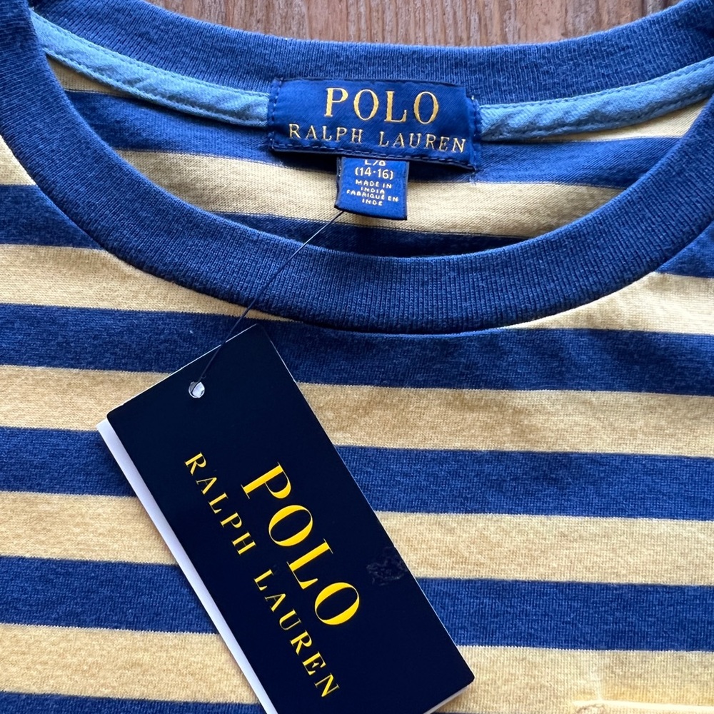 NWT Boys Ralph Lauren Jersey Cotton S/S Shirt